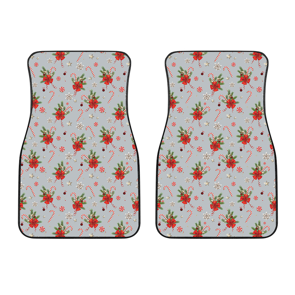 Christmas Winter Holiday Pattern Print Front Car Floor Mats