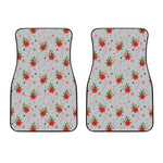 Christmas Winter Holiday Pattern Print Front Car Floor Mats