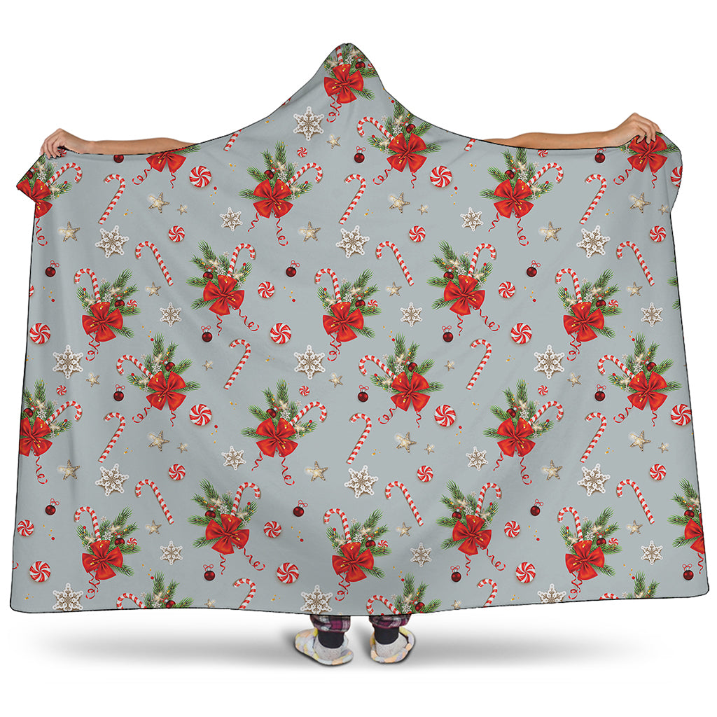 Christmas Winter Holiday Pattern Print Hooded Blanket