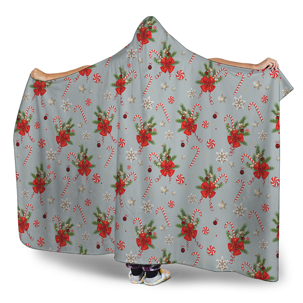 Christmas Winter Holiday Pattern Print Hooded Blanket