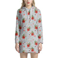 Christmas Winter Holiday Pattern Print Pullover Hoodie Dress