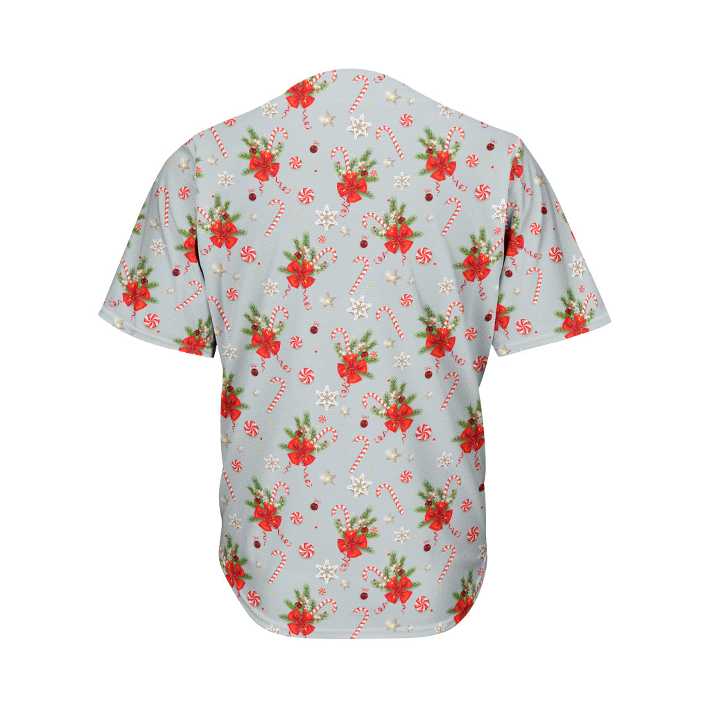 Christmas Winter Holiday Pattern Print Men's Baseball Jersey