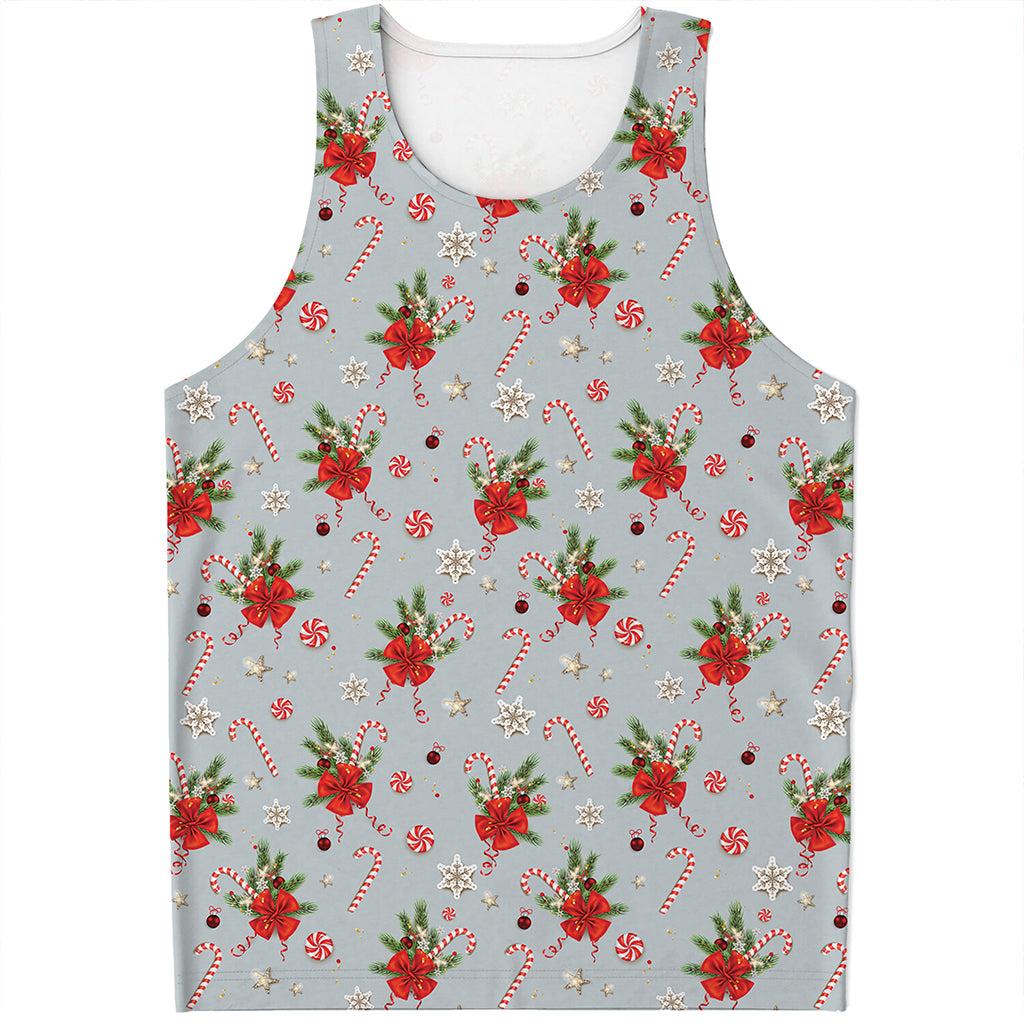 Christmas Winter Holiday Pattern Print Men's Tank Top