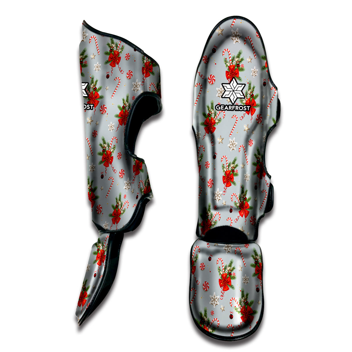 Christmas Winter Holiday Pattern Print Muay Thai Shin Guard