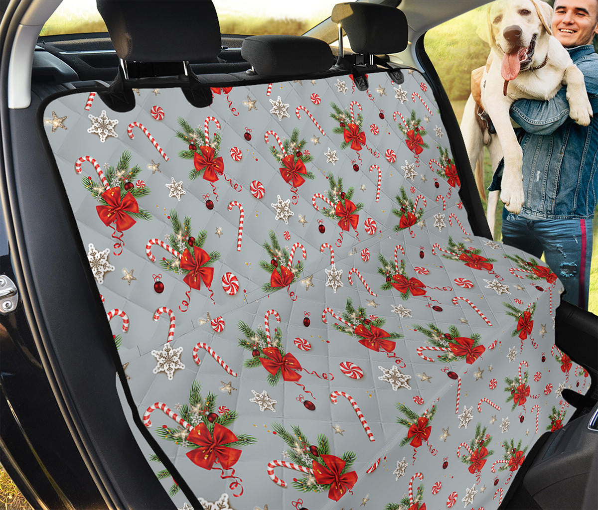 Christmas Winter Holiday Pattern Print Pet Car Back Seat Cover