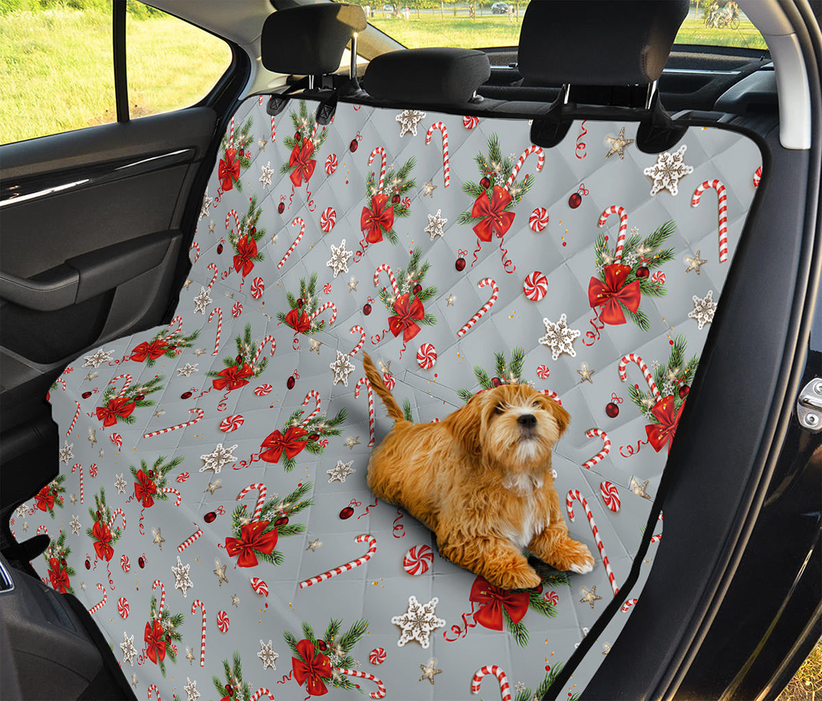 Christmas Winter Holiday Pattern Print Pet Car Back Seat Cover