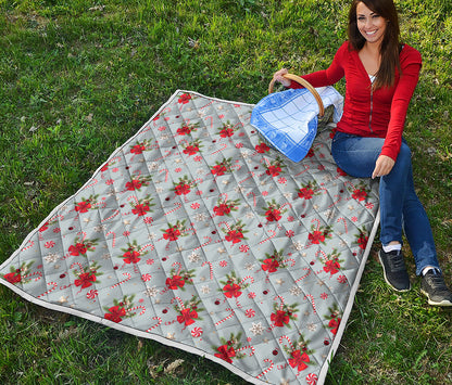 Christmas Winter Holiday Pattern Print Quilt