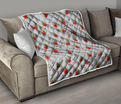 Christmas Winter Holiday Pattern Print Quilt
