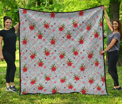 Christmas Winter Holiday Pattern Print Quilt