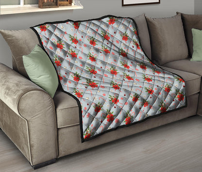 Christmas Winter Holiday Pattern Print Quilt