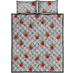 Christmas Winter Holiday Pattern Print Quilt Bed Set