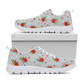 Christmas Winter Holiday Pattern Print White Running Shoes