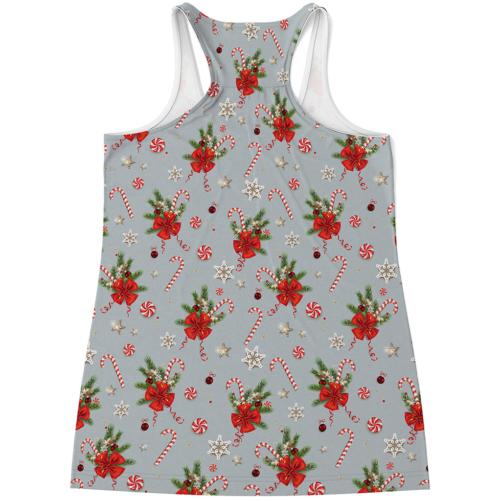 Christmas Winter Holiday Pattern Print Women's Racerback Tank Top