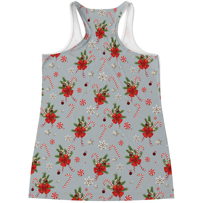 Christmas Winter Holiday Pattern Print Women's Racerback Tank Top