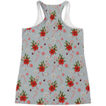 Christmas Winter Holiday Pattern Print Women's Racerback Tank Top