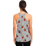 Christmas Winter Holiday Pattern Print Women's Racerback Tank Top