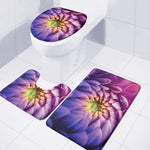 Chrysanthemum Flower Print 3 Piece Bath Mat Set