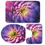 Chrysanthemum Flower Print 3 Piece Bath Mat Set