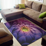 Chrysanthemum Flower Print Area Rug