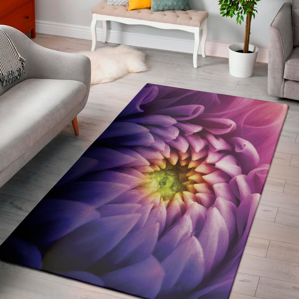 Chrysanthemum Flower Print Area Rug