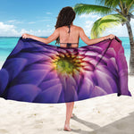 Chrysanthemum Flower Print Beach Sarong Wrap