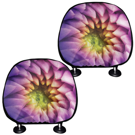 Chrysanthemum Flower Print Car Headrest Covers