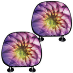 Chrysanthemum Flower Print Car Headrest Covers