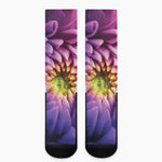 Chrysanthemum Flower Print Crew Socks