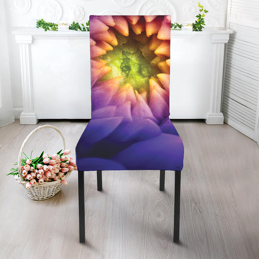 Chrysanthemum Flower Print Dining Chair Slipcover