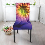 Chrysanthemum Flower Print Dining Chair Slipcover