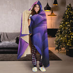 Chrysanthemum Flower Print Hooded Blanket