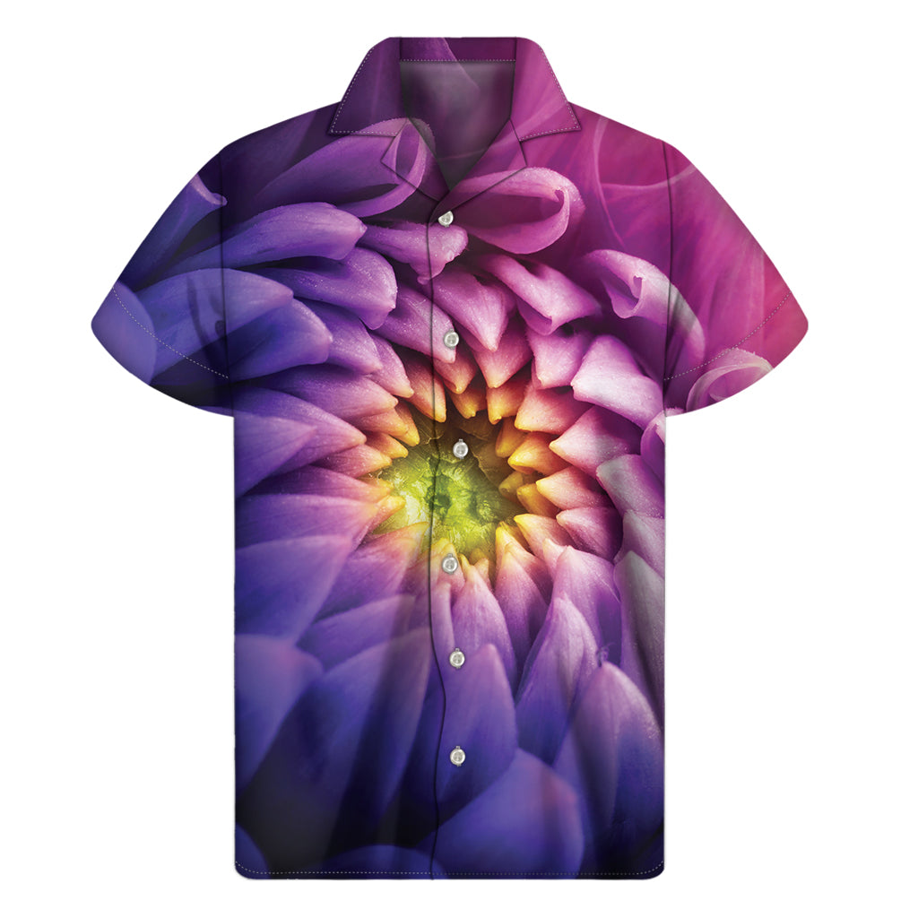 Chrysanthemum Flower Print Men's Short Sleeve Shirt