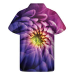 Chrysanthemum Flower Print Men's Short Sleeve Shirt