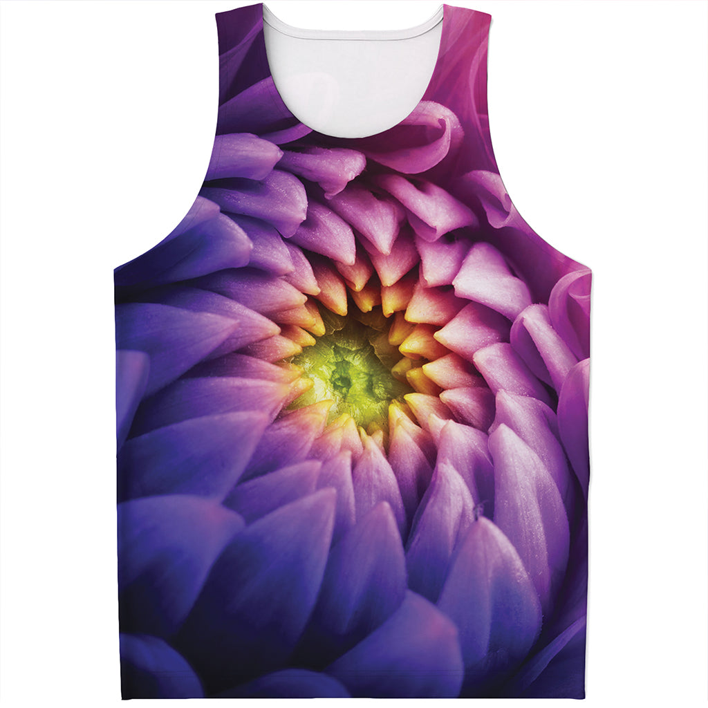 Chrysanthemum Flower Print Men's Tank Top