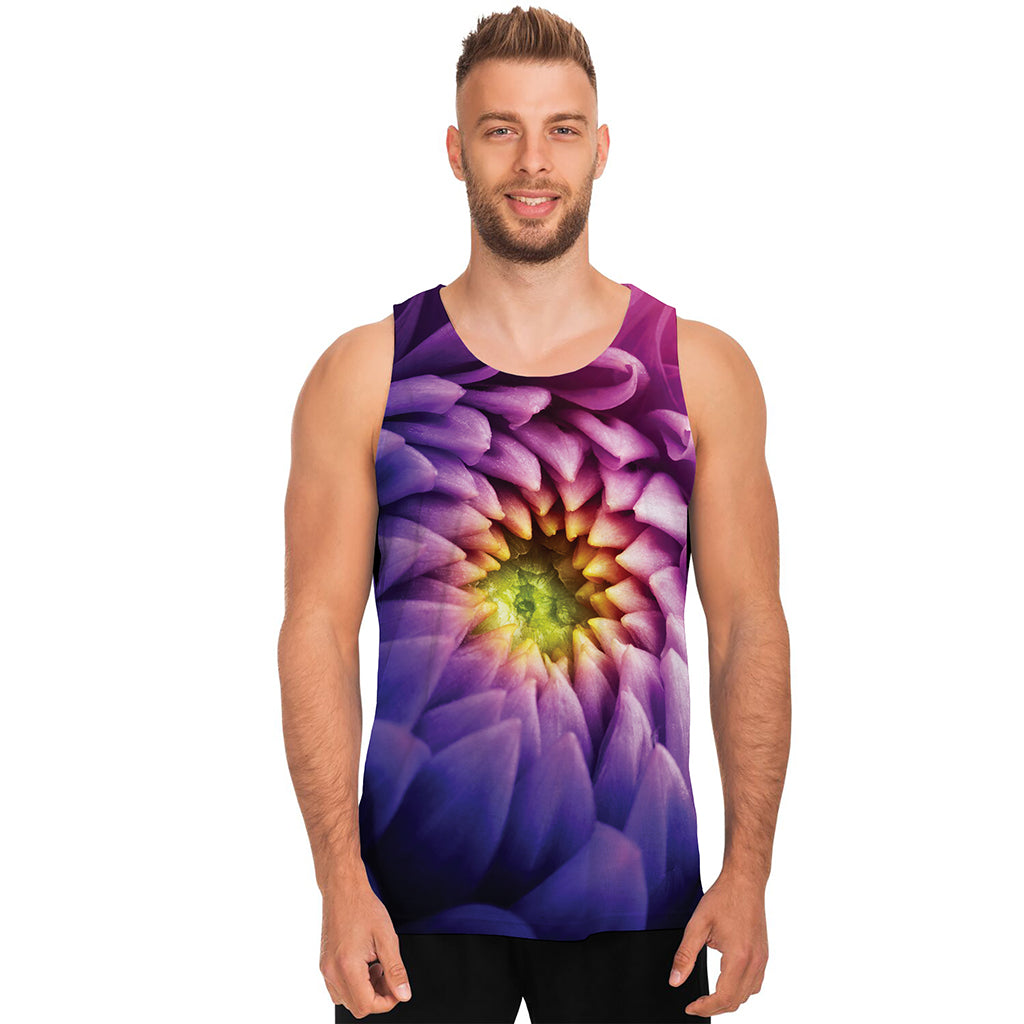 Chrysanthemum Flower Print Men's Tank Top