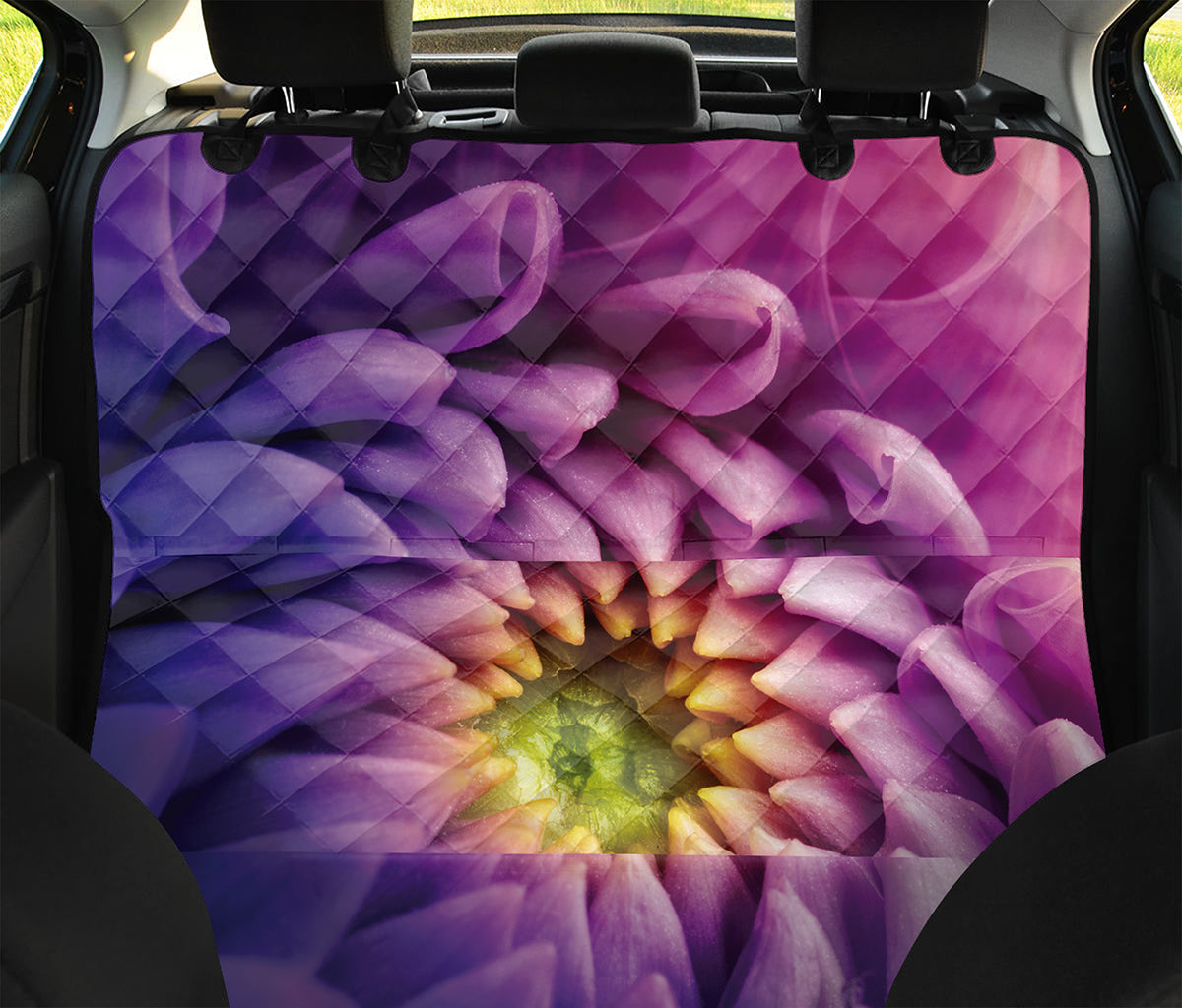 Chrysanthemum Flower Print Pet Car Back Seat Cover