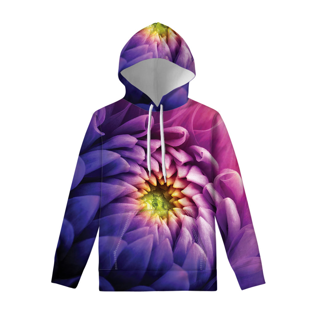 Chrysanthemum Flower Print Pullover Hoodie