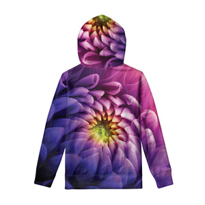 Chrysanthemum Flower Print Pullover Hoodie