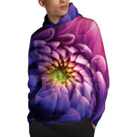 Chrysanthemum Flower Print Pullover Hoodie