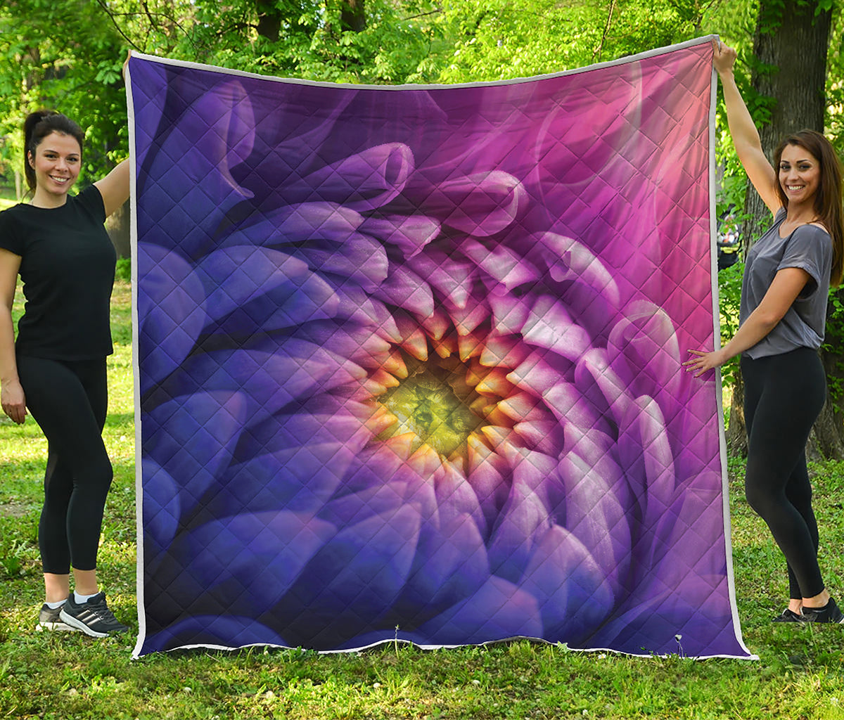 Chrysanthemum Flower Print Quilt