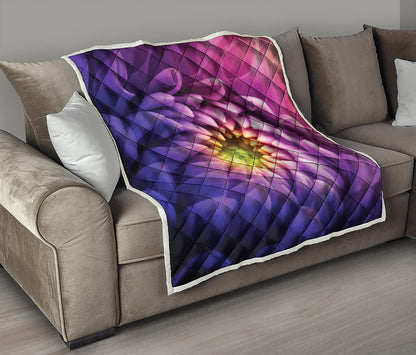 Chrysanthemum Flower Print Quilt