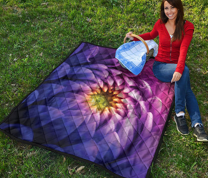 Chrysanthemum Flower Print Quilt