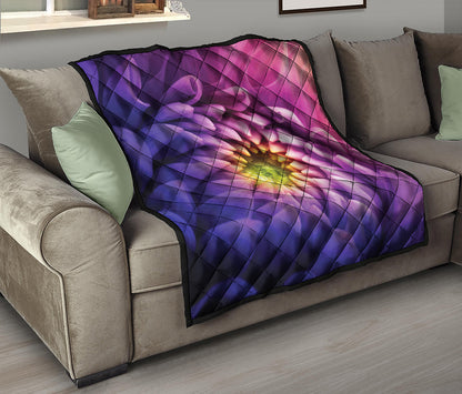 Chrysanthemum Flower Print Quilt