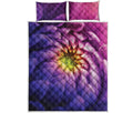 Chrysanthemum Flower Print Quilt Bed Set
