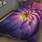 Chrysanthemum Flower Print Quilt Bed Set