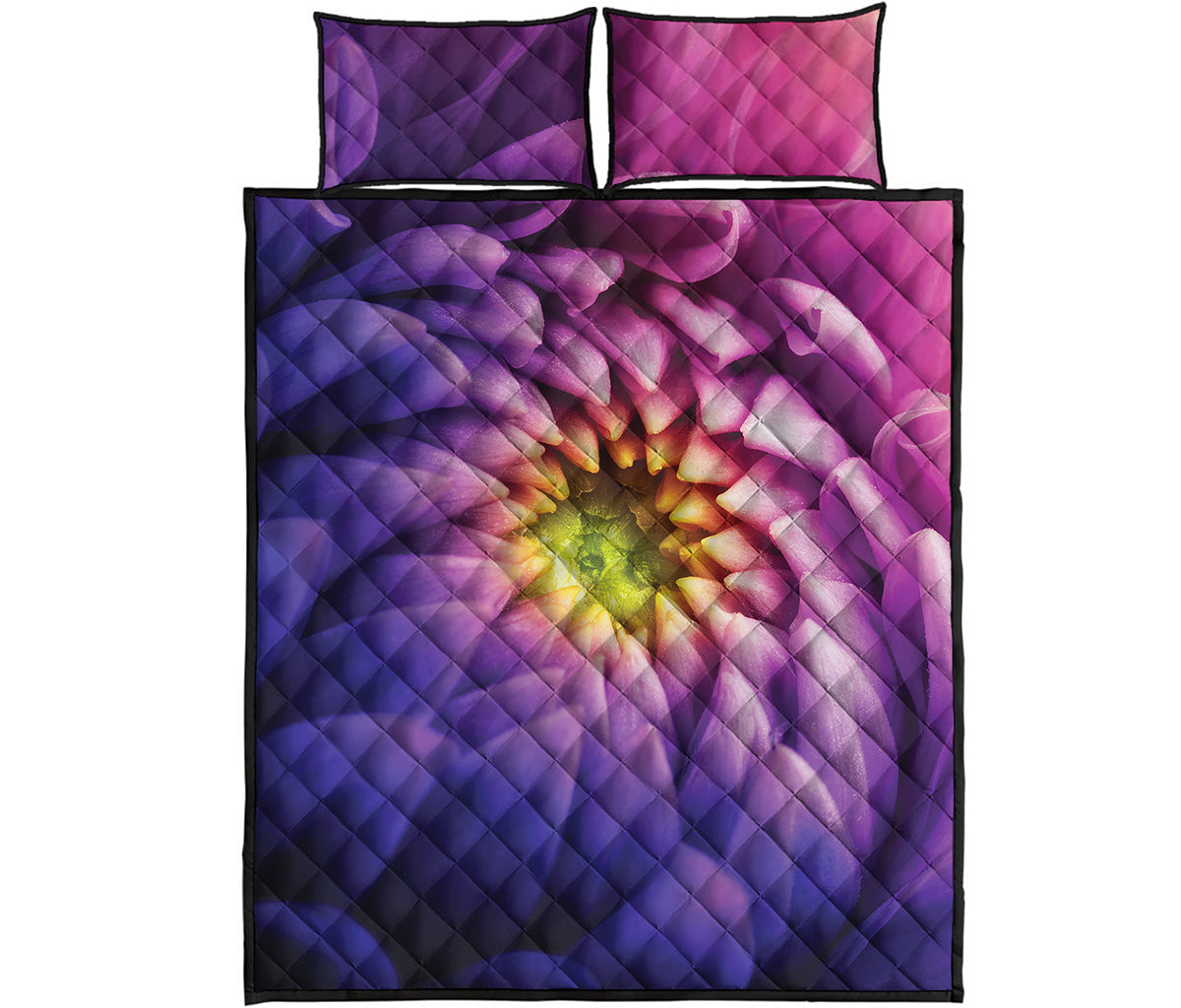 Chrysanthemum Flower Print Quilt Bed Set