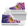 Chrysanthemum Flower Print White High Top Sneakers