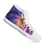 Chrysanthemum Flower Print White High Top Shoes