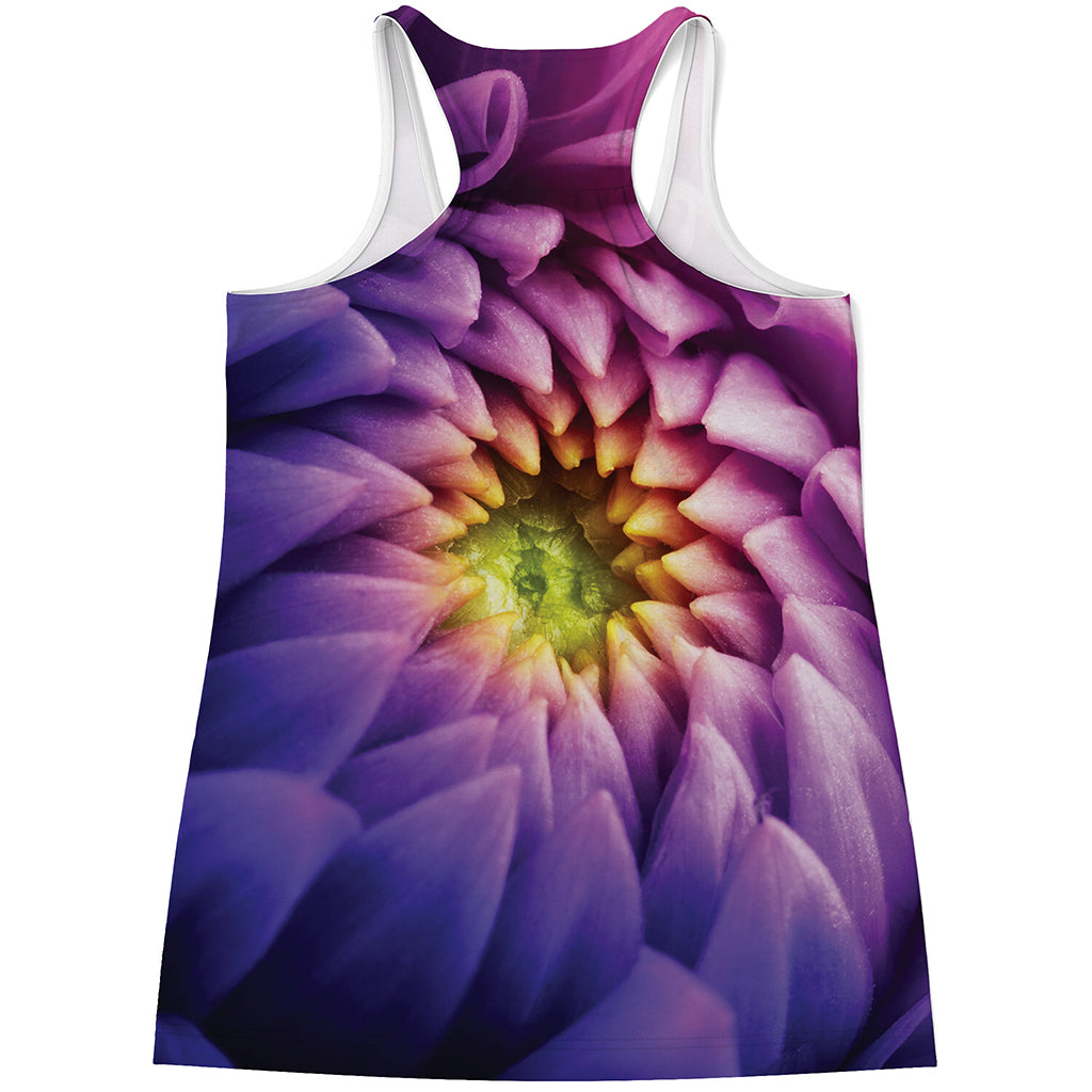 Chrysanthemum Flower Print Women's Racerback Tank Top