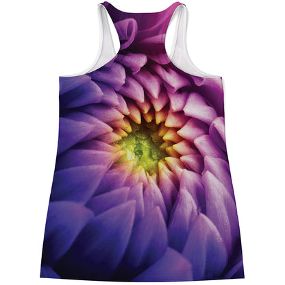 Chrysanthemum Flower Print Women's Racerback Tank Top